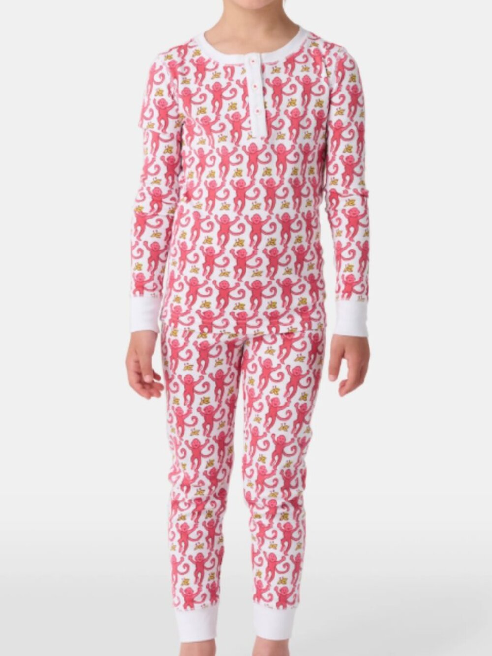 NWOT Roller Rabbit Kids Pink Monkey Pajamas